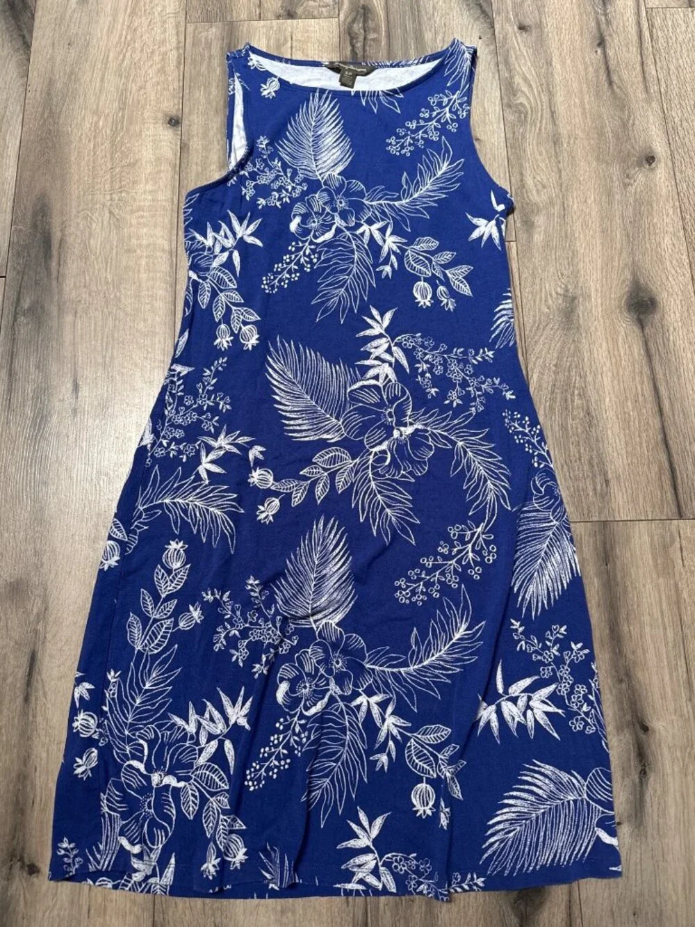 Tommy Bahama Womens Blue Bossa Nora Blooms Tambour Sleeveless Floral Print Dress - Picture 1 of 7